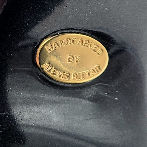 Alexis Bittar RARE, HUGE, WIDE Purple Lucite with Diamond Swarovski Crystals - Picture 12 of 13